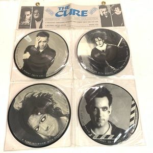 The Cure Interview Picture Disc Collection Vinyl Records 7" Baktabak Ltd Ed 4Pcs